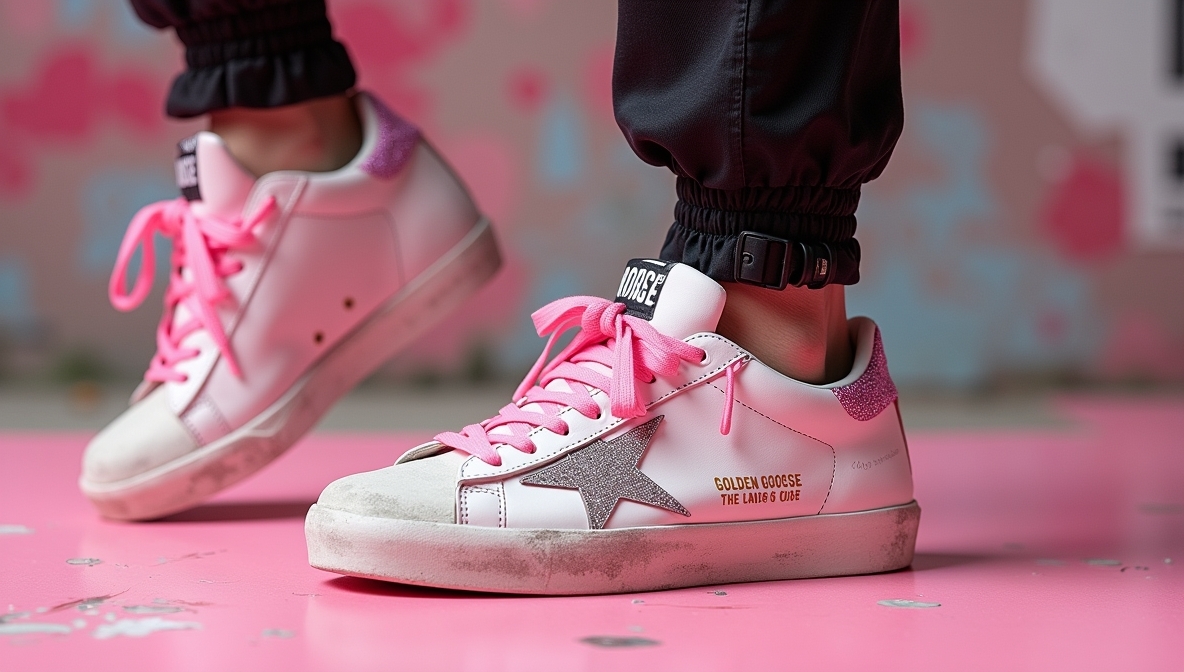 Golden Goose Lightstar Pink detail view